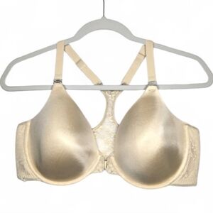Maidenform Bra, Front Closure., Padded, Underwire. Nude, Size 42D.